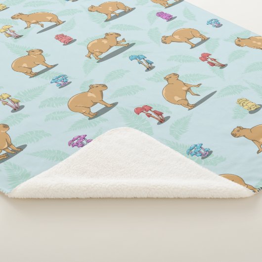 Couverture Sherpa Motif Capybara (3/4)