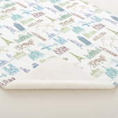 Couverture Sherpa Motif célèbre de points de repère (3/4)