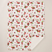 Couverture Sherpa Motif cerise 1 (Devant)