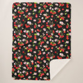 Couverture Sherpa Motif cerise 2 (Devant)