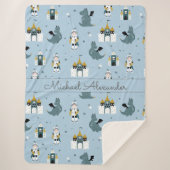 Couverture Sherpa Motif Chevaliers & Dragons (Devant)