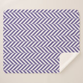 Couverture Sherpa Motif Chevron Purple Herringbone (Devant (Horizontal))
