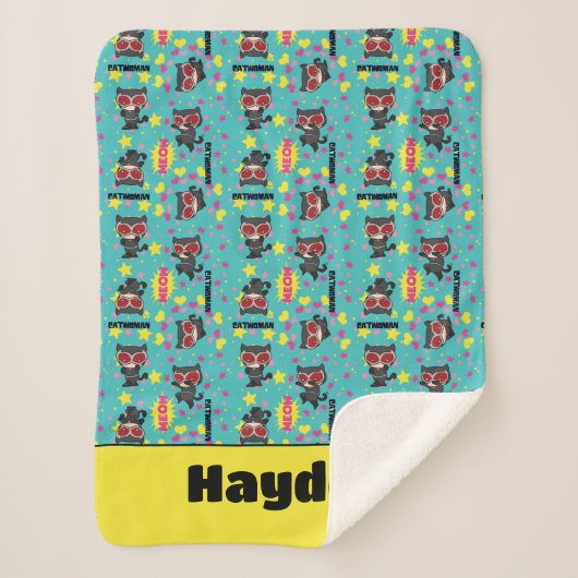 Couverture Sherpa Motif Chibi Catwoman (Devant)