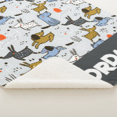 Couverture Sherpa Motif chien mignon Doodle (3/4)