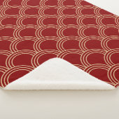 Couverture Sherpa Motif chinois traditionnel rouge et or (3/4)