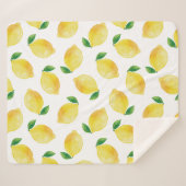 Couverture Sherpa Motif citron aquarelle (Devant (Horizontal))