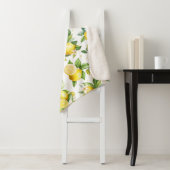 Couverture Sherpa Motif citron, Fleurs de citron, Feuilles, Citrus (En situation)