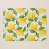 Couverture Sherpa Motif citrons aquarelle (Devant (Horizontal))