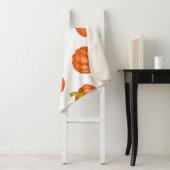 Couverture Sherpa motif citrouille (En situation)