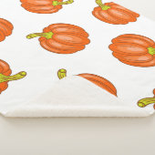 Couverture Sherpa motif citrouille (3/4)