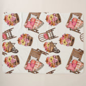 Couverture Sherpa Motif Citrouille rose rustique (Devant (Horizontal))