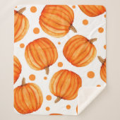 Couverture Sherpa Motif citrouille transparent (Devant)