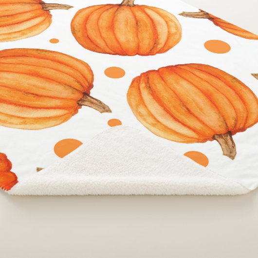 Couverture Sherpa Motif citrouille transparent (3/4)