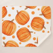 Couverture Sherpa Motif citrouille transparent (Devant (Horizontal))