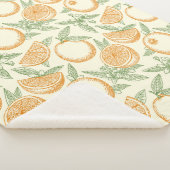 Couverture Sherpa Motif classique aux fruits orange (3/4)