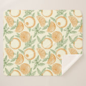 Couverture Sherpa Motif classique aux fruits orange (Devant (Horizontal))