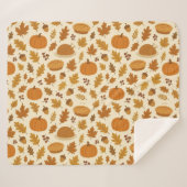 Couverture Sherpa Motif classique de Thanksgiving (Devant (Horizontal))
