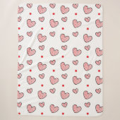 Couverture Sherpa Motif Cœurs 21 (Devant)
