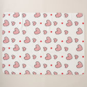 Couverture Sherpa Motif Cœurs 21 (Devant (Horizontal))