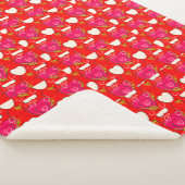 Couverture Sherpa Motif Cœurs Suaves (3/4)