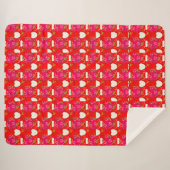 Couverture Sherpa Motif Cœurs Suaves (Devant (Horizontal))