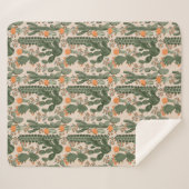 Couverture Sherpa Motif coloré de cactus (Devant (Horizontal))