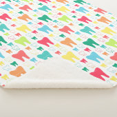 Couverture Sherpa Motif coloré de dents (3/4)