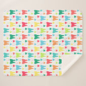 Couverture Sherpa Motif coloré de dents (Devant (Horizontal))