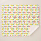 Couverture Sherpa Motif coloré de fruit tropical (Devant (Horizontal))
