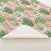 Couverture Sherpa Motif coloré de lama d'aquarelle (3/4)