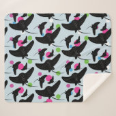 Couverture Sherpa Motif coloré du parti Stingray (Devant (Horizontal))