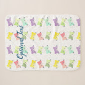 Couverture Sherpa Motif coloré Happy Kittens (Devant (Horizontal))