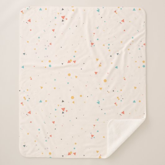Couverture Sherpa Motif Confetti Dots & Triangle (Devant)
