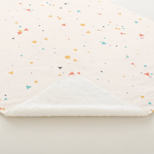 Couverture Sherpa Motif Confetti Dots & Triangle (3/4)