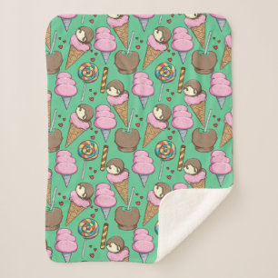 Couverture Sherpa Motif crème glacée   motif Lollies   lollipop 29
