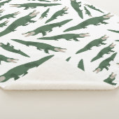 Couverture Sherpa Motif crocodile de l'alligator mignon (3/4)