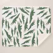 Couverture Sherpa Motif crocodile de l'alligator mignon (Devant (Horizontal))