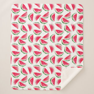Couverture Sherpa Motif Cute Ananas & Watermelon