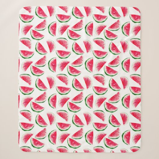 Couverture Sherpa Motif Cute Ananas & Watermelon (Devant)