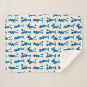 Couverture Sherpa Motif Cute Grover (Devant (Horizontal))