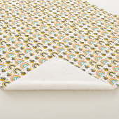 Couverture Sherpa Motif d'abeille et d'arc-en-ciel mignon (3/4)