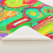 Couverture Sherpa Motif d'abstraction coloré (3/4)