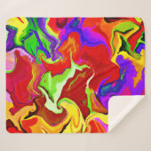 Couverture Sherpa Motif d'abstractions colorées (Devant (Horizontal))