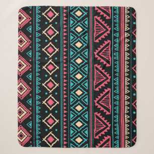 Couverture Sherpa Motif d'affaires Vintage tribal