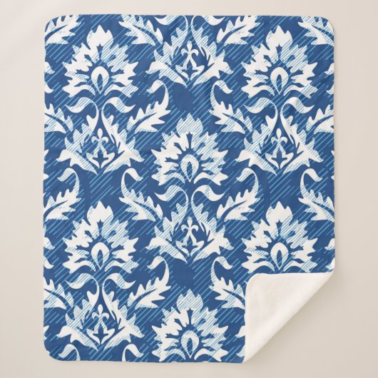 Couverture Sherpa Motif damassé incolore (Devant)