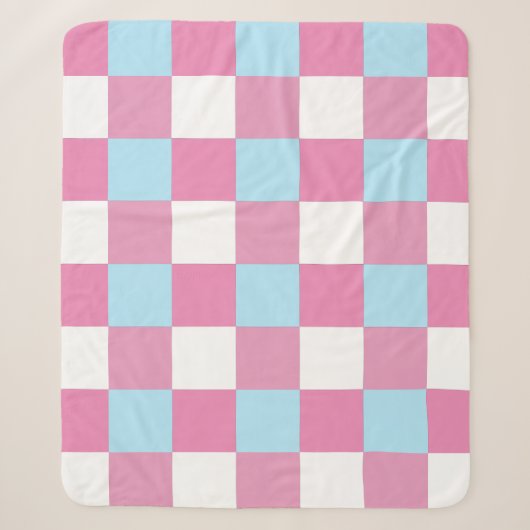Couverture Sherpa Motif damier (Devant)
