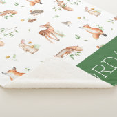 Couverture Sherpa Motif d'amis animaux de bois mignon (3/4)