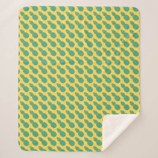 Couverture Sherpa Motif d'ananas (Devant)