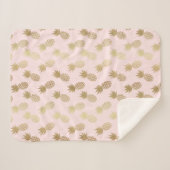 Couverture Sherpa Motif d'ananas (Devant (Horizontal))
