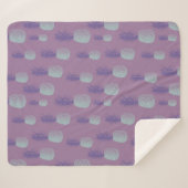 Couverture Sherpa Motif d'ananas mou violet (Devant (Horizontal))